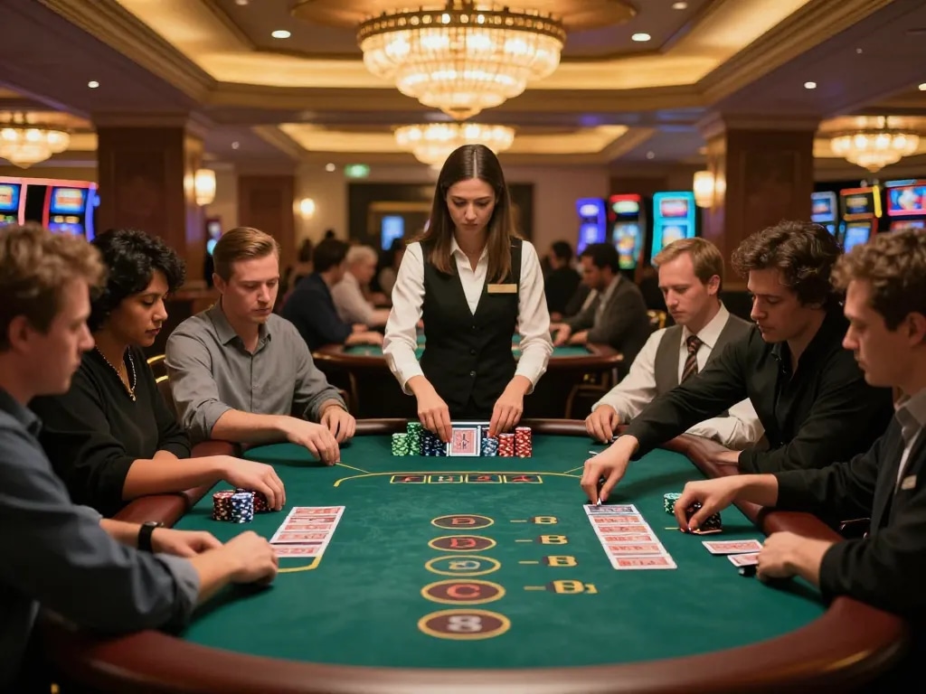 Players at hitclub blackjack table making strategic bets and enjoying the game atmosphere