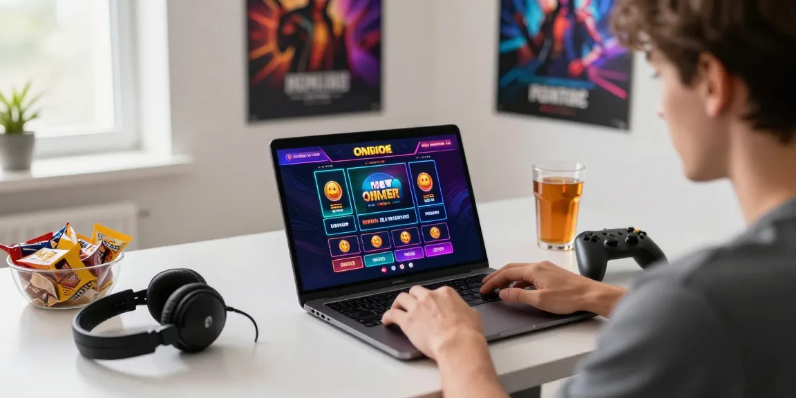 Person engaged in online gaming at a modern setup, exploring casinos not on GamStop.