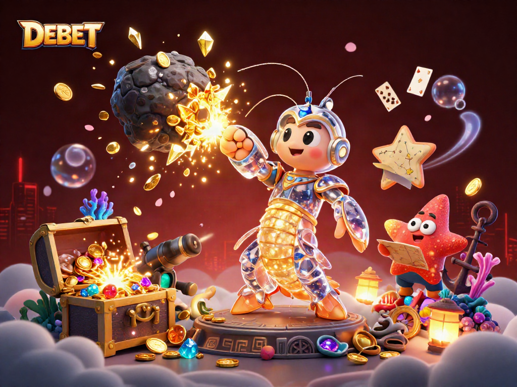 Experience winning strategies with DEBET in a dazzling casino universe filled with treasures and games.