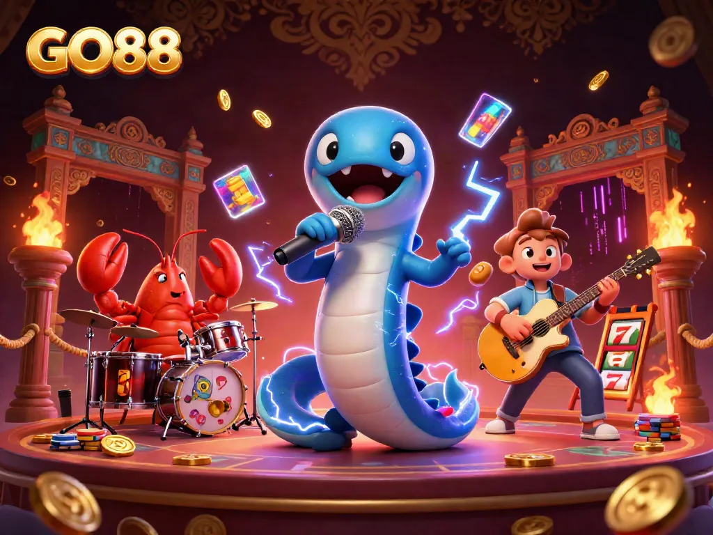 Experience thrilling gameplay with GO88 featuring lively characters in an underwater casino setting.