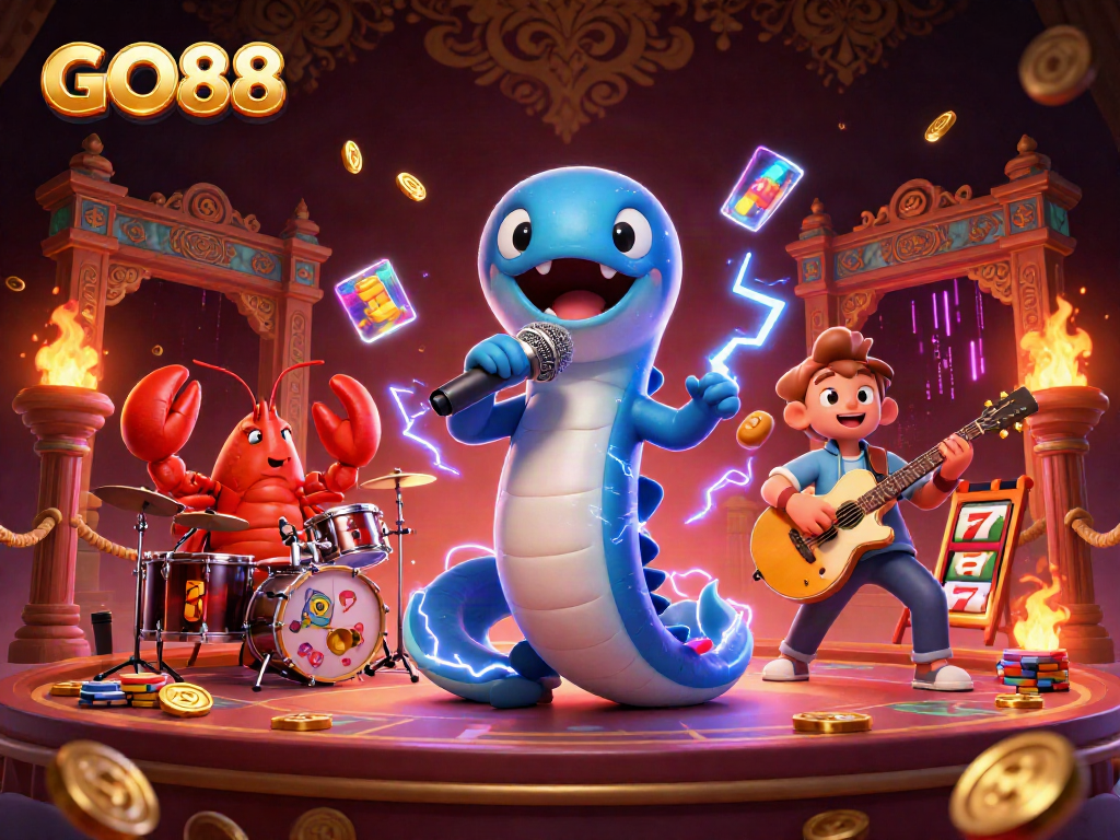 Experience thrilling gameplay with GO88 featuring lively characters in an underwater casino setting.