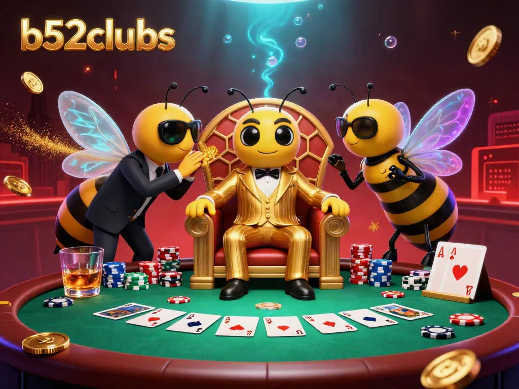 Experience high-stakes poker action with b52clubs mob boss, vibrant chips, and casino thrills.
