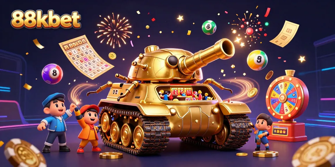 Experience thrilling gameplay at 88kbet with vibrant lottery elements and a mini casino adventure.