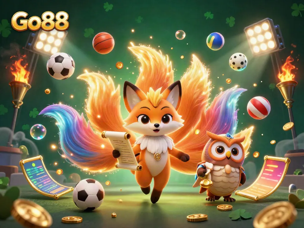 Experience exhilarating sports action at Go88 with vibrant characters and dynamic visuals.