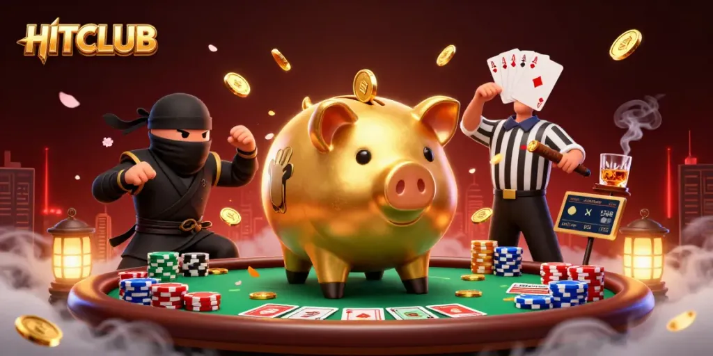 Experience gaming action at HITCLUB with high-stakes poker excitement and vivid illustrations.