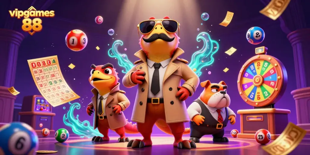 Engage in exciting games at vipgames 88 with vibrant lottery elements and dynamic casino action.