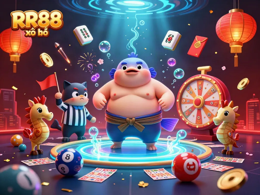 Engage in RR88 xổ số with vibrant underwater themes and exciting gambling elements.