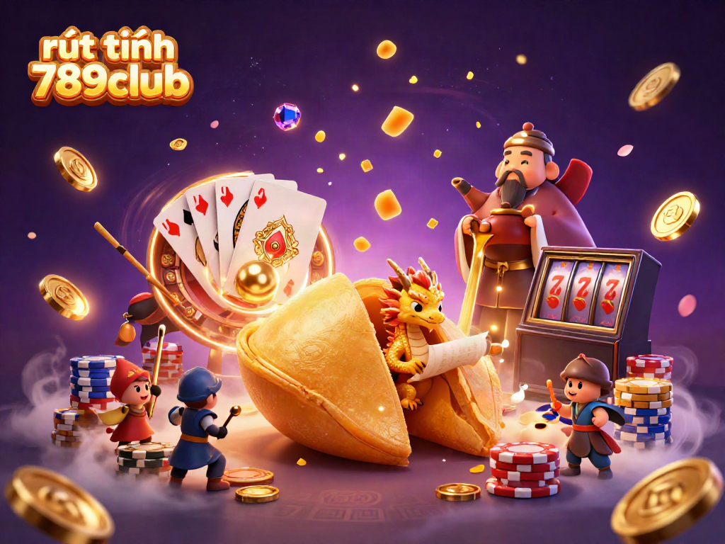 Experience rút tiền 789club through dynamic illustrations featuring a lucky dragon and casino elements.