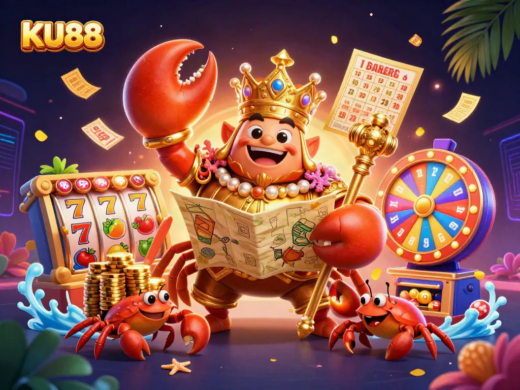 Experience vibrant slot reels and jackpots in a lively KU88 gaming scene.