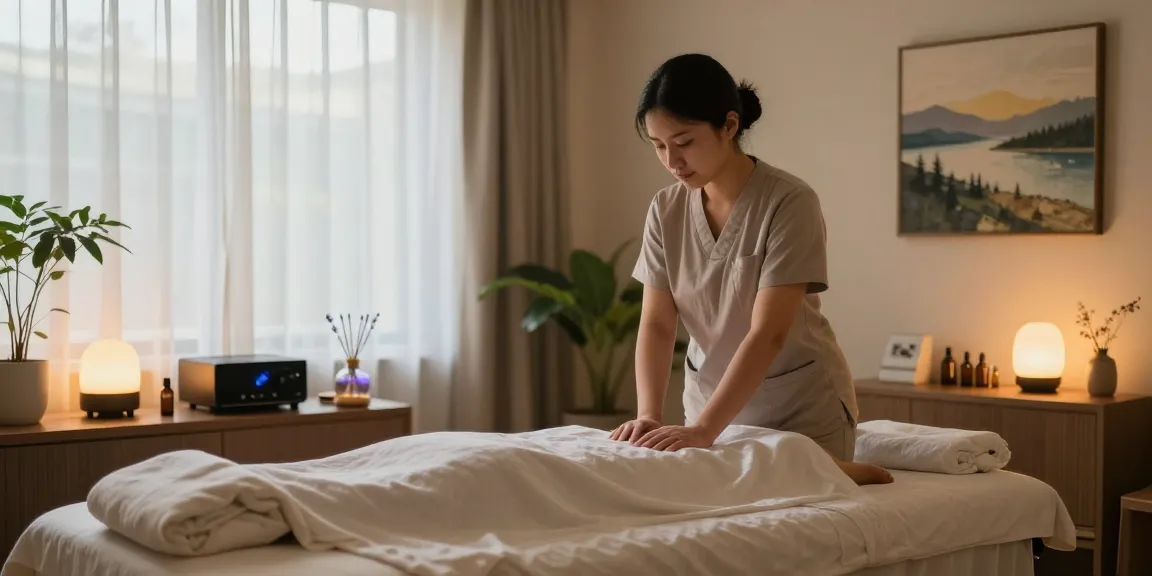 서초출장안마 wellness massage therapy room with calming elements and natural light