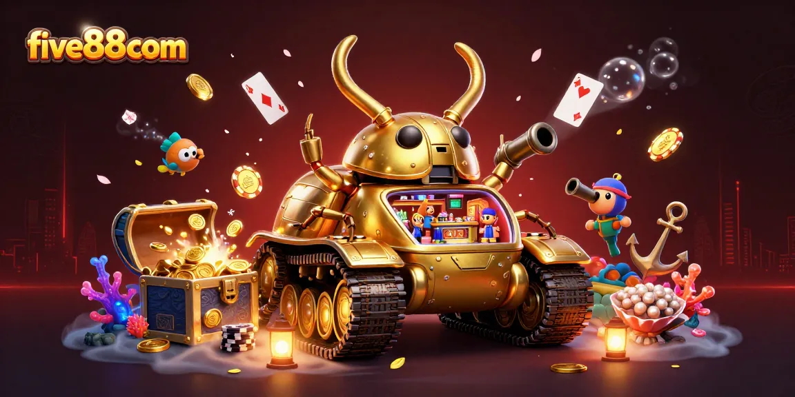 Experience thrilling gameplay with five88com's unique 3D casino tank graphics and action.