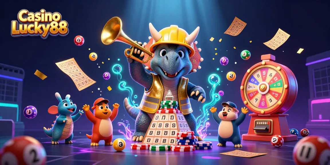 Experience Casino Lucky88 action with vibrant characters building excitement in a colorful casino scene.
