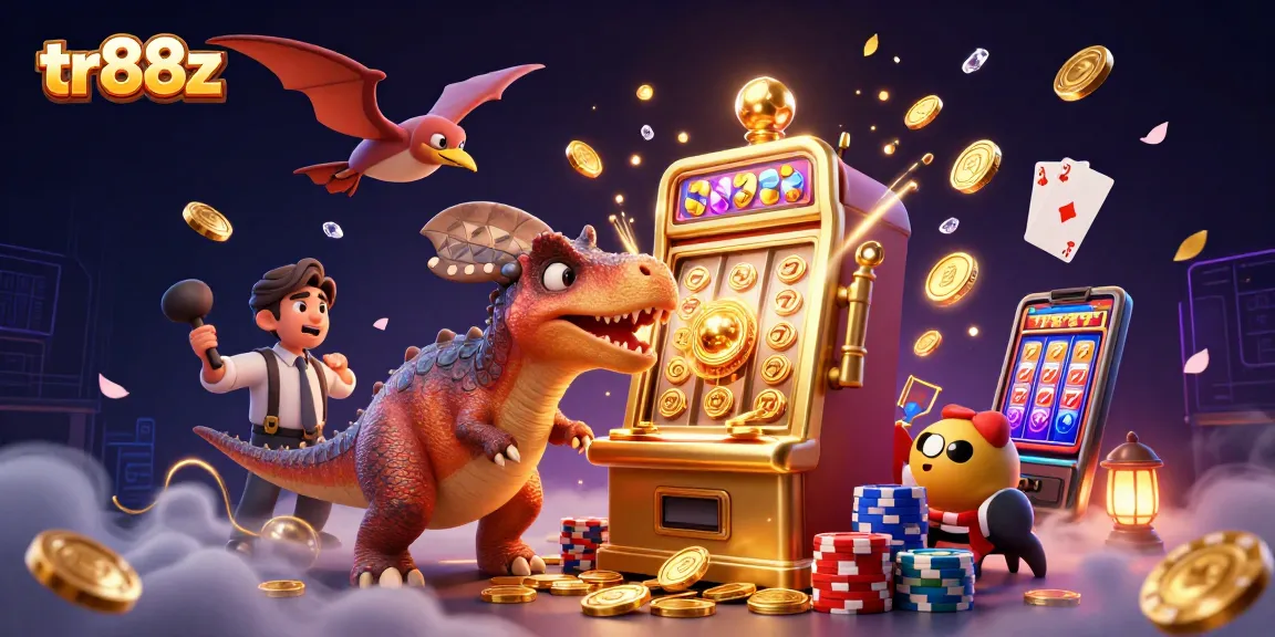 Experience thrilling jackpots with tr88z in an exciting 3D casino scene filled with action.