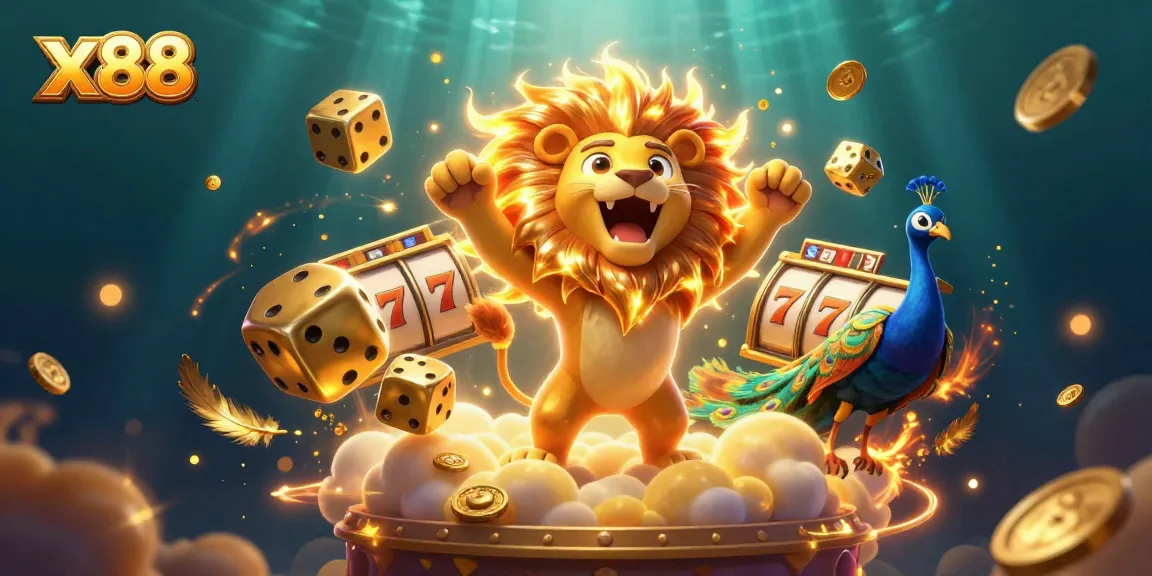 x88 delivers excitement through vibrant slot games and glorious wins in a stunning 3D casino illustration.