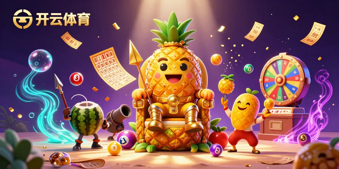 Experience thrilling gameplay with 开云体育's golden pineapple king and vibrant casino elements in action!