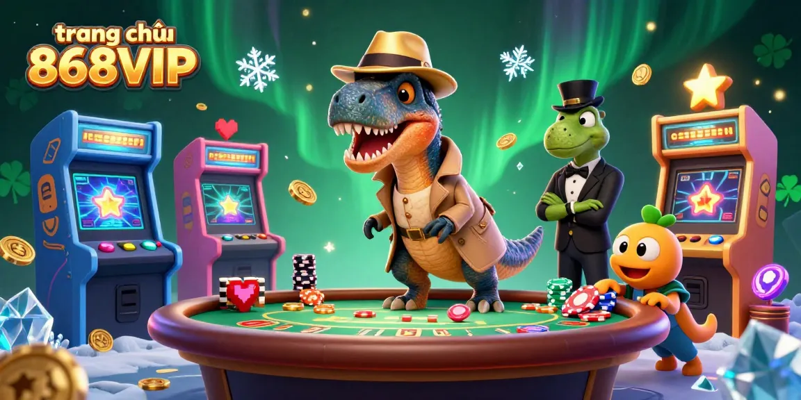Experience an immersive gaming scene at trang chủ 868VIP, featuring vibrant characters and exciting casino elements.