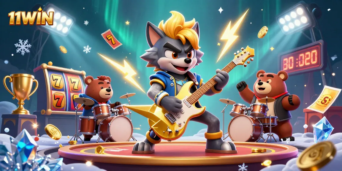 Join the excitement at 11WIN with dynamic slot games, vibrant characters, and electrifying casino elements.