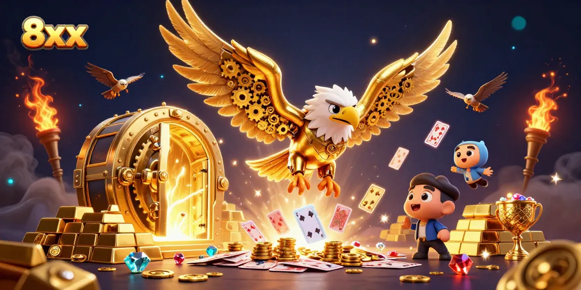 Experience thrilling bets with 8xx in this dynamic casino scene of treasure and excitement.