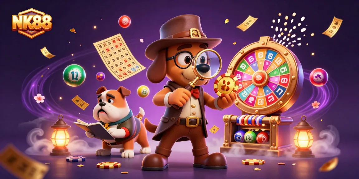 Play thrilling games at NK88 with vibrant lottery elements and dynamic characters adding excitement.