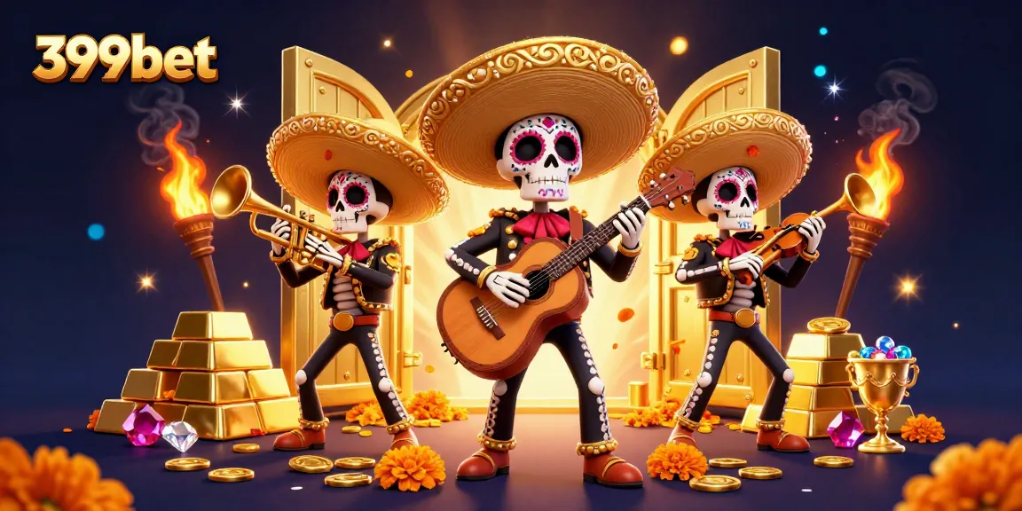 Watch 399bet players celebrate big wins amongst vibrant colors and treasure in 3D casino art.