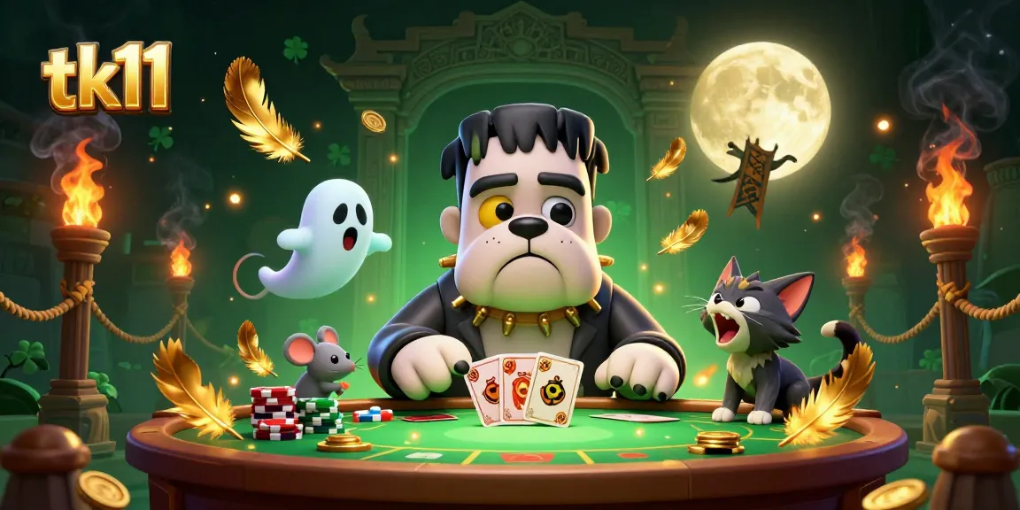 Engaging tk11 gameplay showcasing a lively 3D casino scene with vibrant characters and gold accents.