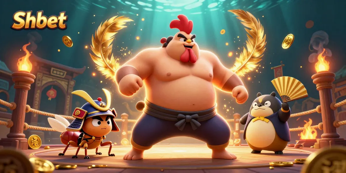 Experience dynamic Shbet action with sumo wrestler and samurai cricket in an exciting casino setting.