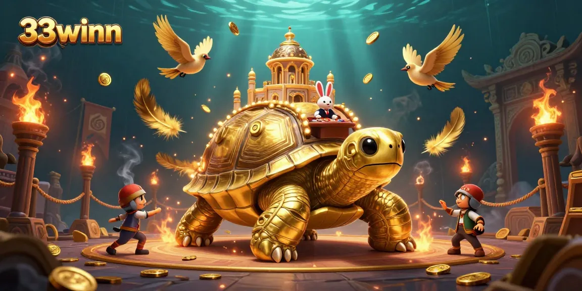 Experience luck at 33winn with 3D cartoon casino scene featuring vibrant characters and dynamic elements.